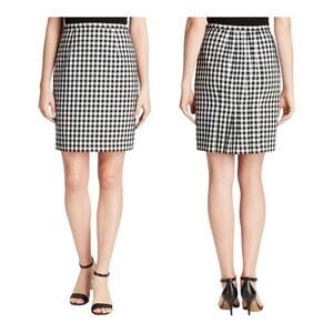 Diane Von Furstenberg Eliza Gingham Pencil Skirt